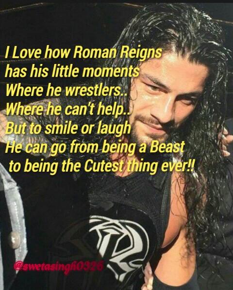 So Many Reasons to Love this Man.. 
I Juss stated one... 
<a href="/WWERomanReigns/">Roman Reigns</a> we love u:-)