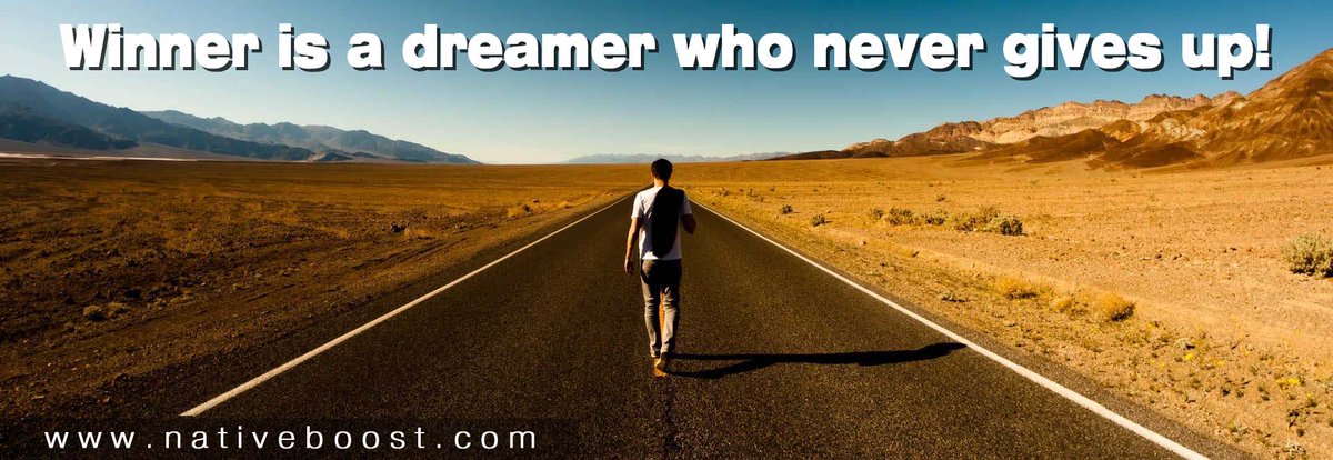 nativeboost's tweet image. Never give up !