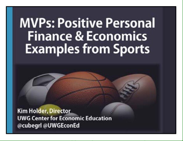 cubegrl's tweet image. Loved #REALEcon @EconomicsAR - launched my new work on POSITIVE athletes 4 personal finance! #MVPs #PFin #K12EconEd