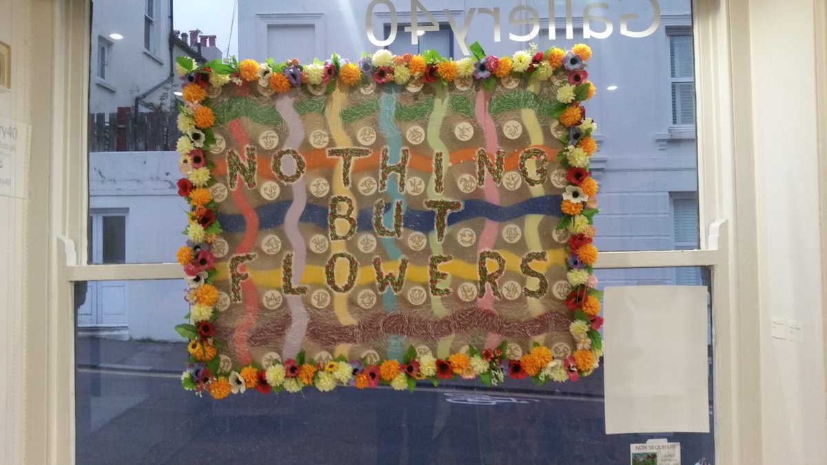 CormacEd's tweet image. Plastic morality on display @Gallery40 until this Sunday. #art #artist #contemporaryart #flowers #Gallery #Brighton