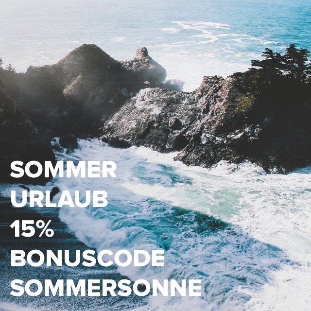 Sommer. Urlaub. Strand. Bis zum 24.07. Dafür gibt's 15% #Rabatt auf #Sticker, #Poster &amp; #Jutebeutel. #kannstemachen