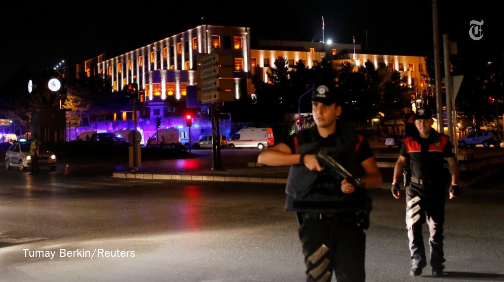 nytimes's tweet photo. Turkey’s prime minister said a military faction was attempting a coup https://t.co/tCKiU6HoJN https://t.co/lMJ4S9nolh