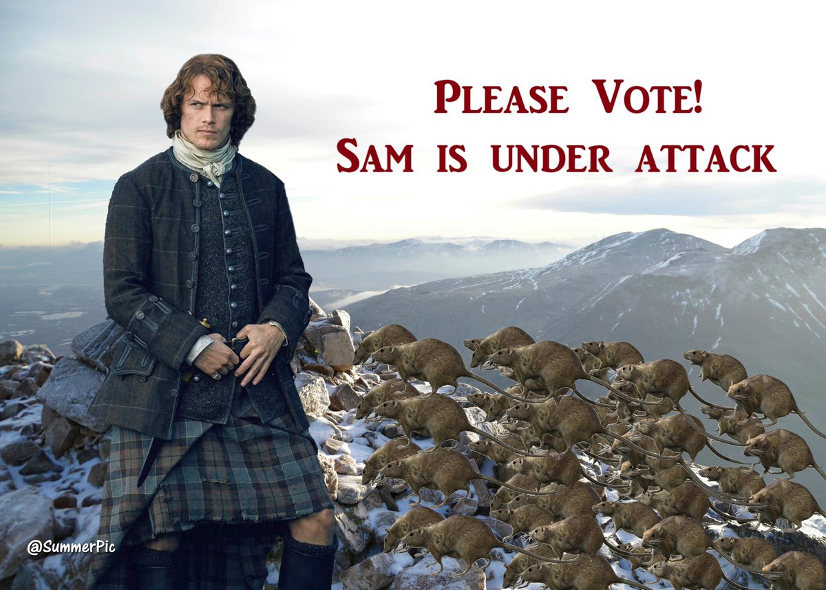 SummerPic's tweet photo. Outlander Clan, Please Vote for @SamHeughan @RadioTimes #TVChampion He needs your vote! 

 https://t.co/idOfxr1599 https://t.co/5e9Yy7qIy6