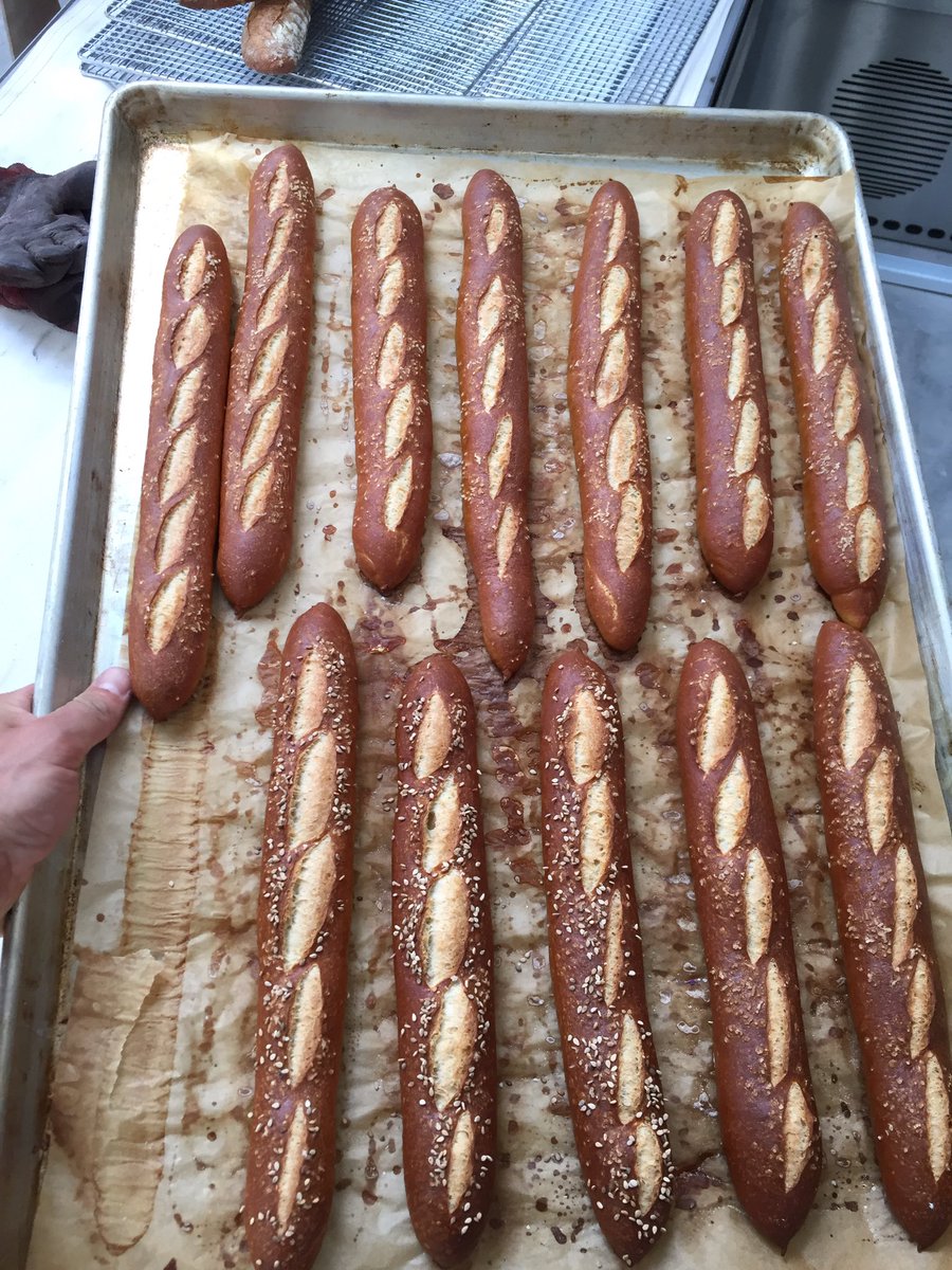 Working on lye bread.