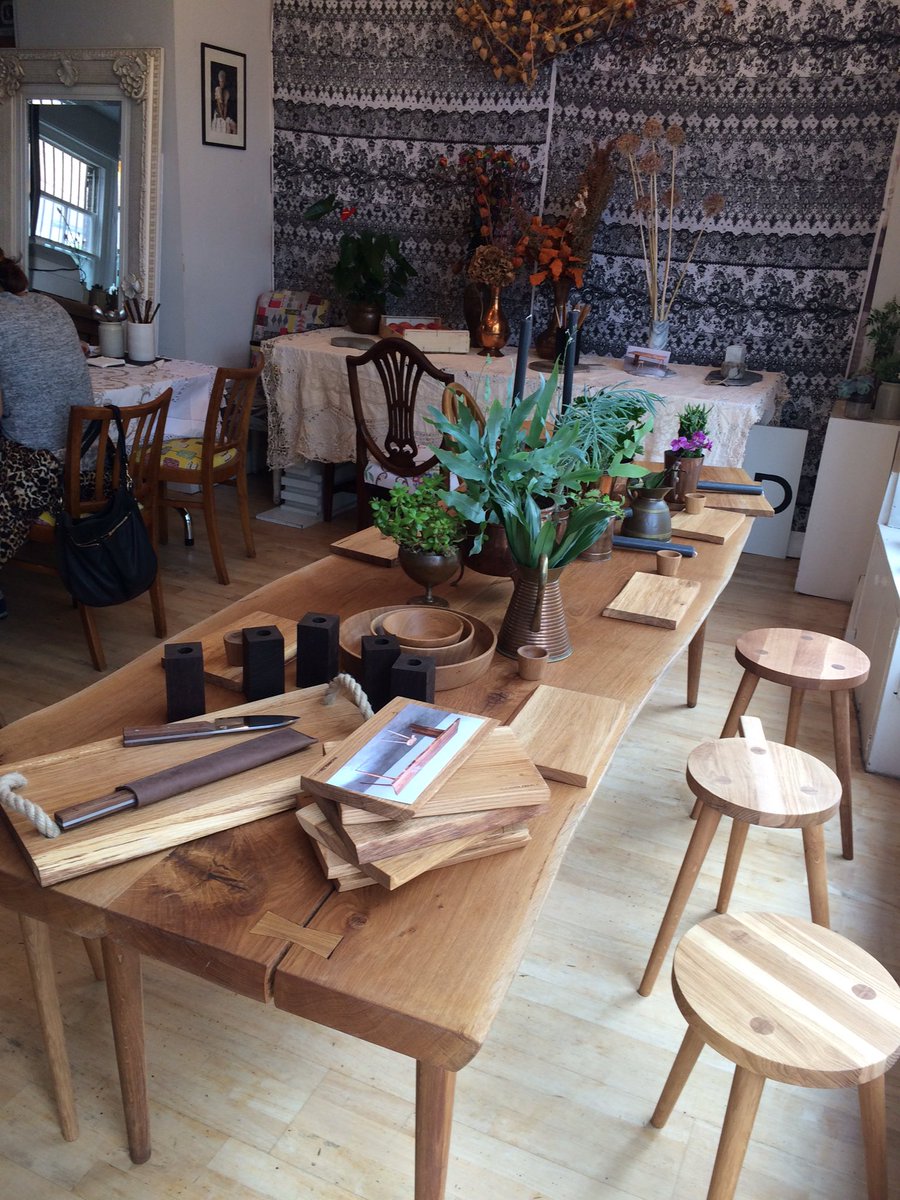 #popup collaboration with Beautiful Berlin Brand Buchholz Berlin #wood #table #chair