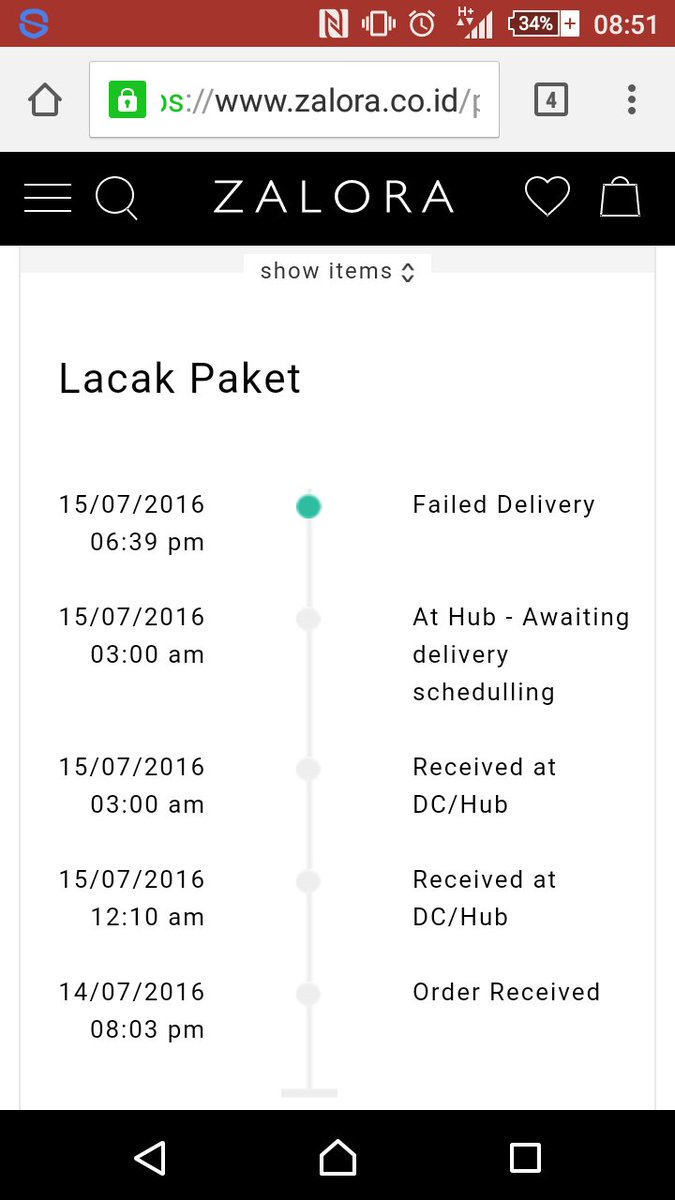 Putri On Twitter Min Untuk Sabtu Dan Minggu Kurir Zalora Tdk Mengantar Barang Pesanan Ya Zaloraid