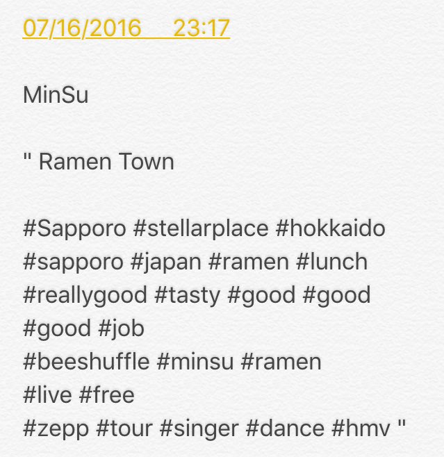 shuffle_int's tweet photo. @minsu_suf
#BEESHUFFLE #ramen #hokkaido #lunch #ramentown #stellarplace #good #sogood #live #zepp #free https://t.co/CqwnTogVvY