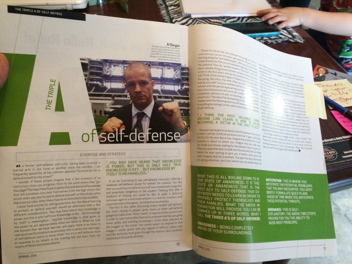 ModernSamurai2's tweet image. #selfdefense article #published in "The Sentinel" magazine. Honored. Thanks @Source_Security
#martialarts