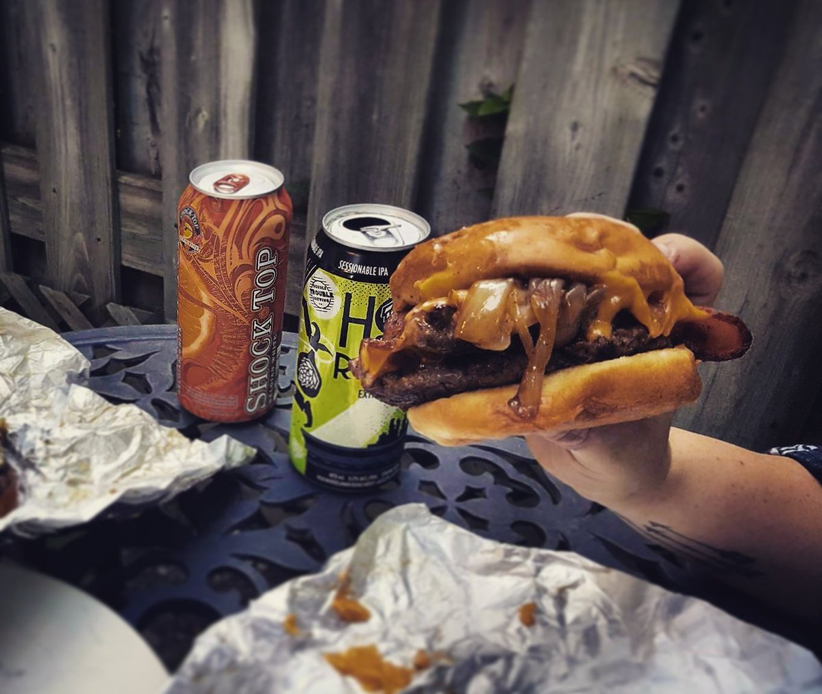 Destroyed some #burgerburger tonight paired with some #ontario #craftbeer 🍔🍔🍻 #winning