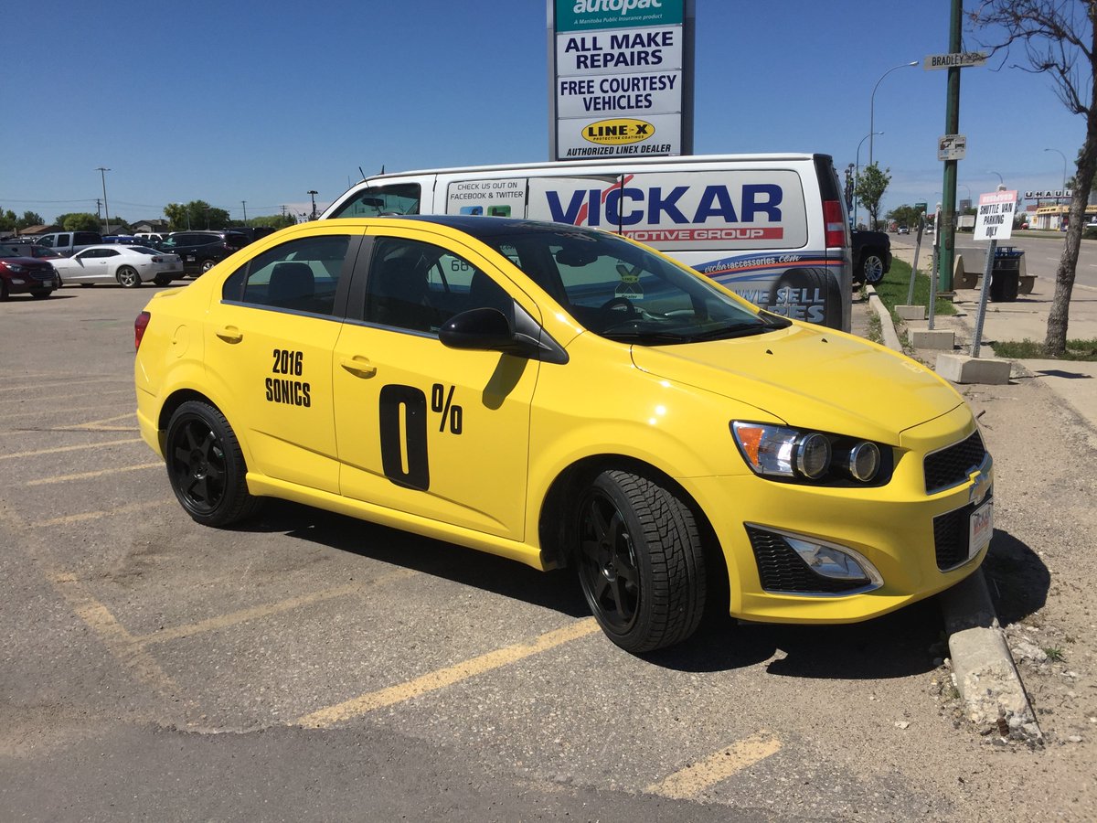 VickarChevrolet's tweet photo. Have a great weekend everyone! And check out this custom Sonic! $25,980 plus GST & PST! #sonic #chevrolet #vickar https://t.co/AMbQiXprl9