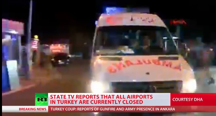 RT_com's tweet photo. UPDATE: British, Lufthansa flights to #Turkey divert amid #TurkeyCoup attempt; LIVE COVERAGE https://t.co/WtzyO455pH https://t.co/3b7HUgX53g
