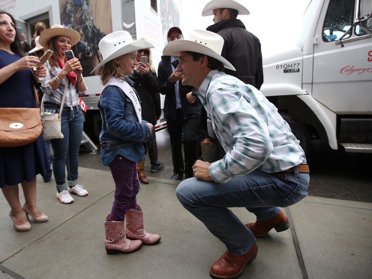 CanadianPM's tweet photo. Prime Minister Justin Trudeau attends the @calgarystampede. https://t.co/L0A2ZyqrL2