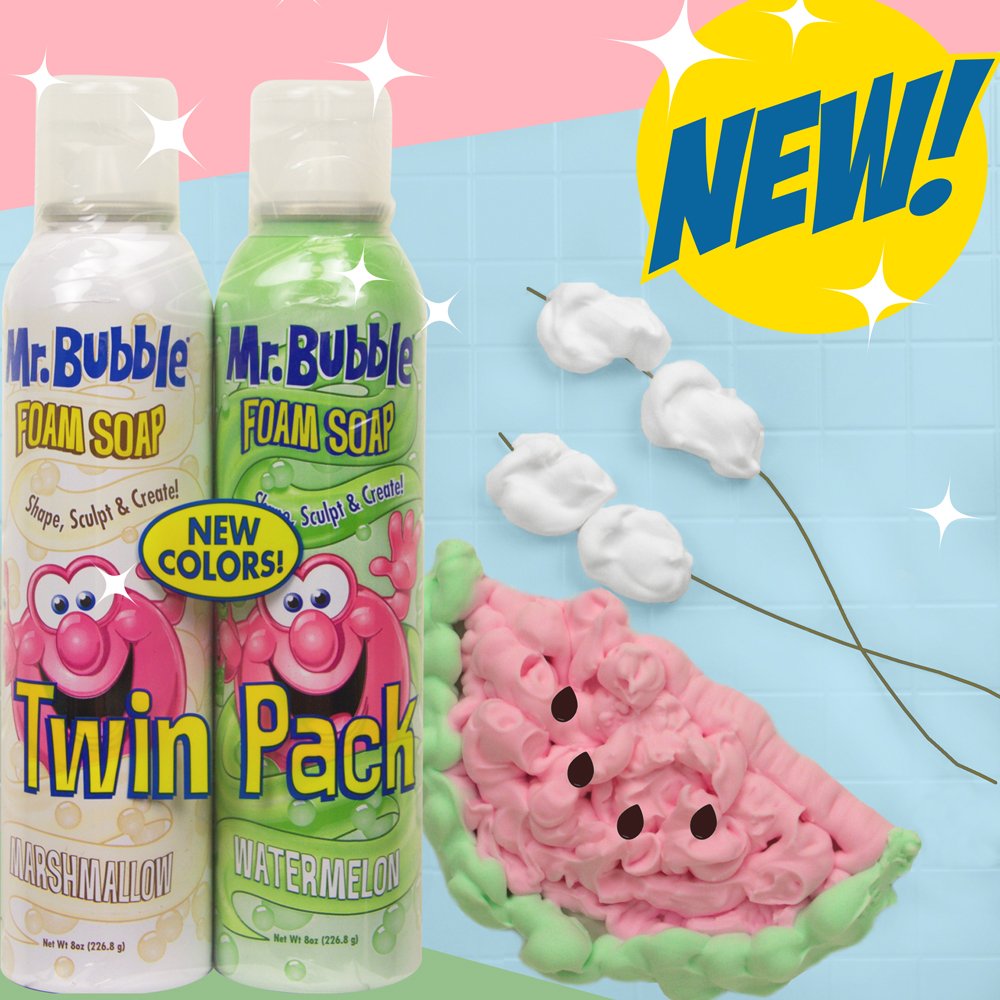 Mr. Bubble on X: My Watermelon & Marshmallow Foam Soap Twin Pack
