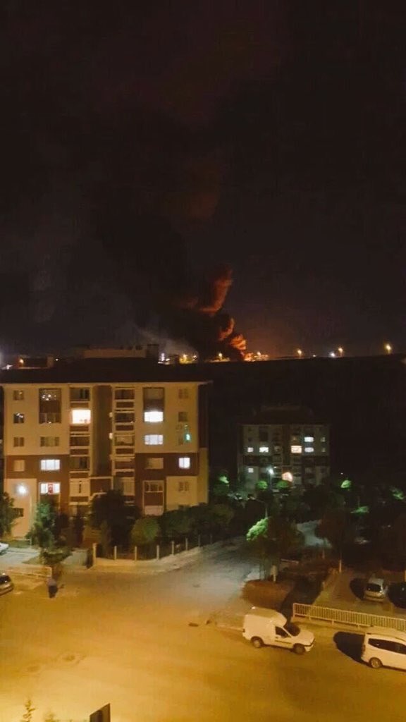 #TurkeyCoup: General Intelligence Headquarters building is burning in #Ankara