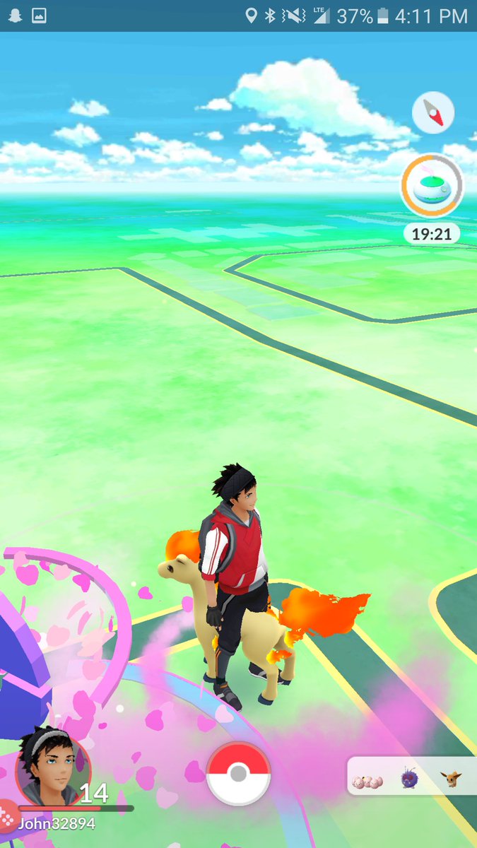 John32894's tweet photo. Riding through the valley on my Ponyta.
#PokemonGORGV https://t.co/jjeG3a0dDQ