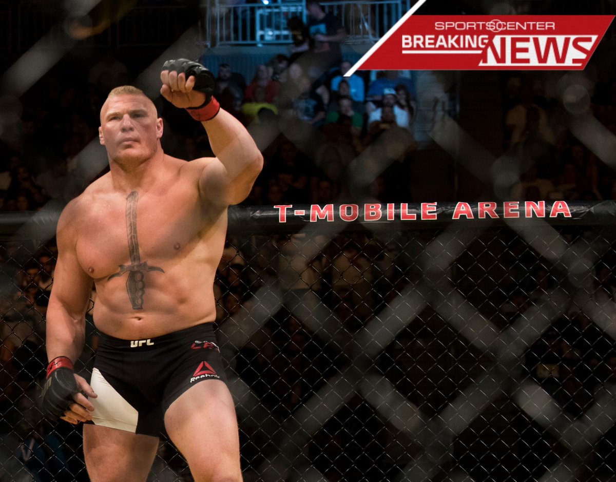 SportsCenter's tweet photo. BREAKING: UFC notified of potential Anti-Doping Policy violation by Brock Lesnar from June 28. https://t.co/LRpovUlxkC
