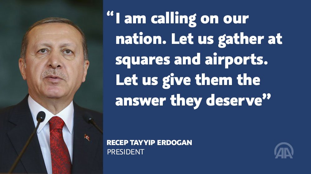 Pemerintah Turki dikudeta. Tp Rakyat memulihkan legitimasi. Allahul musta'an. @RT_Erdogan