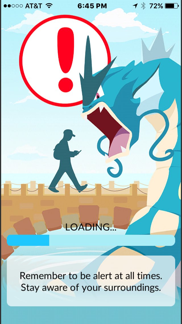 mwhydoc's tweet photo. So I jumped on the #PokemonGO bandwagon today with my boys. This screen quickly became our arch-enemy #loadAlready https://t.co/f5n7WtPykT