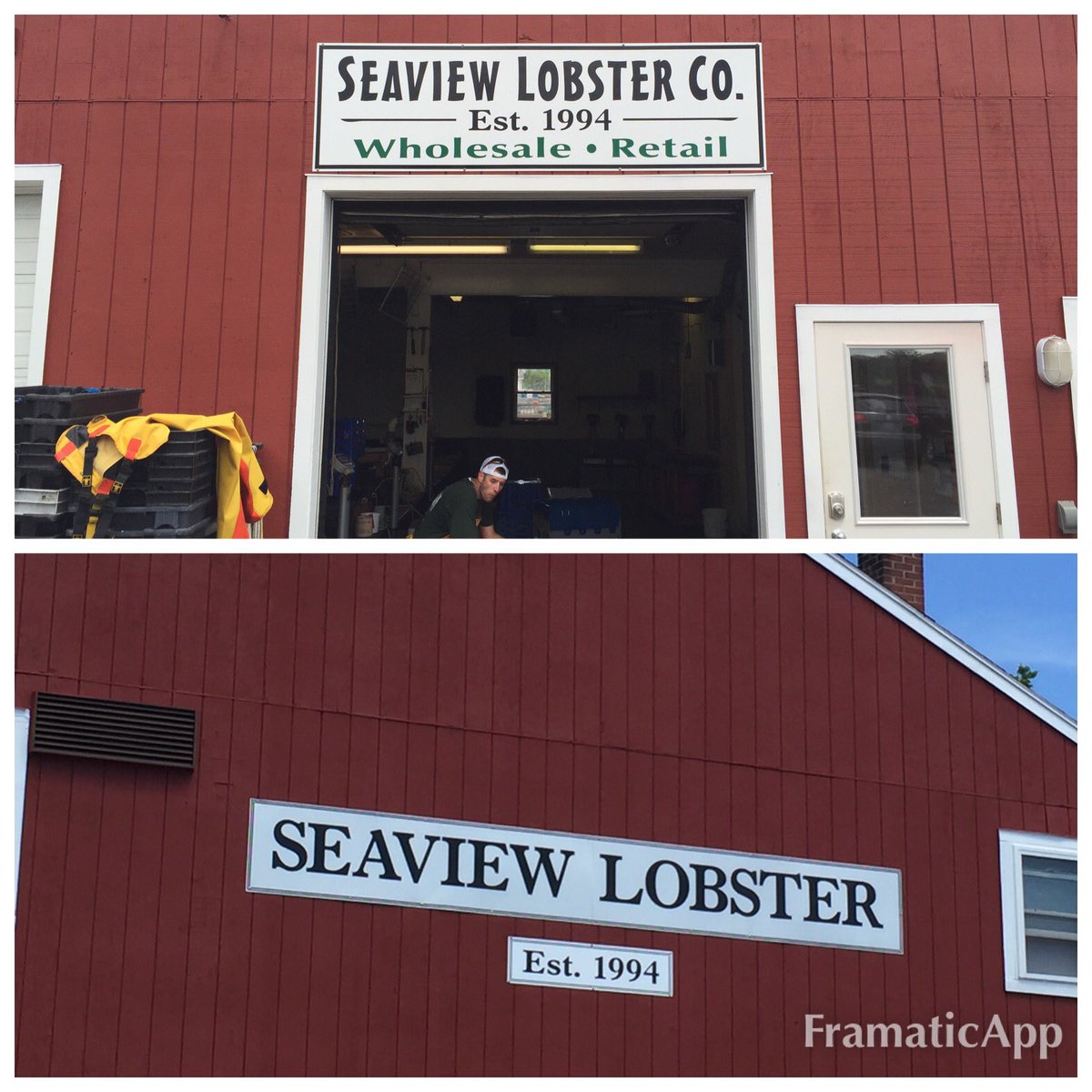 SeaviewLobster's tweet photo. New signage and paint job for Seaview this week, very happy with all of it. #Makeover #Paint #KitteryMaine #Foreside https://t.co/5OD3gUqkly