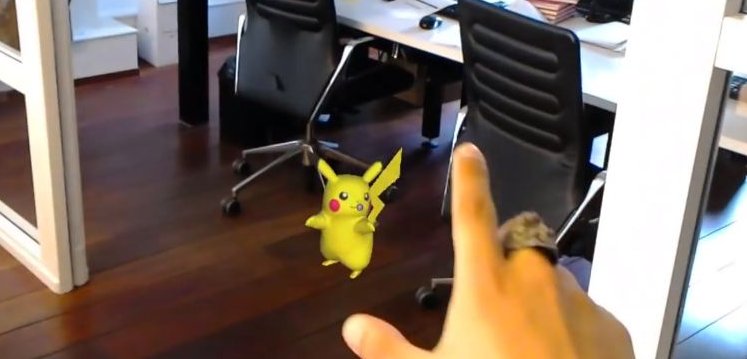 GameSpot's tweet photo. Here's what #PokemonGo might look like on HoloLens. https://t.co/oatiuCTKwU https://t.co/5OnlFVIH4e