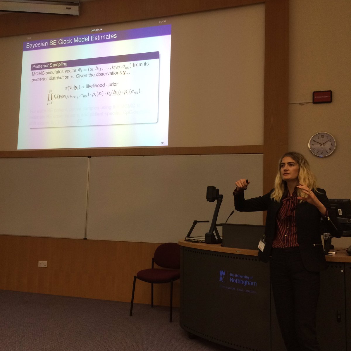 barrettspath's tweet photo. @yosoykit presenting her methylation work on dwell time of Barrett's segments, cool stuff #ECMTB2016 https://t.co/ReQLFIXRb5