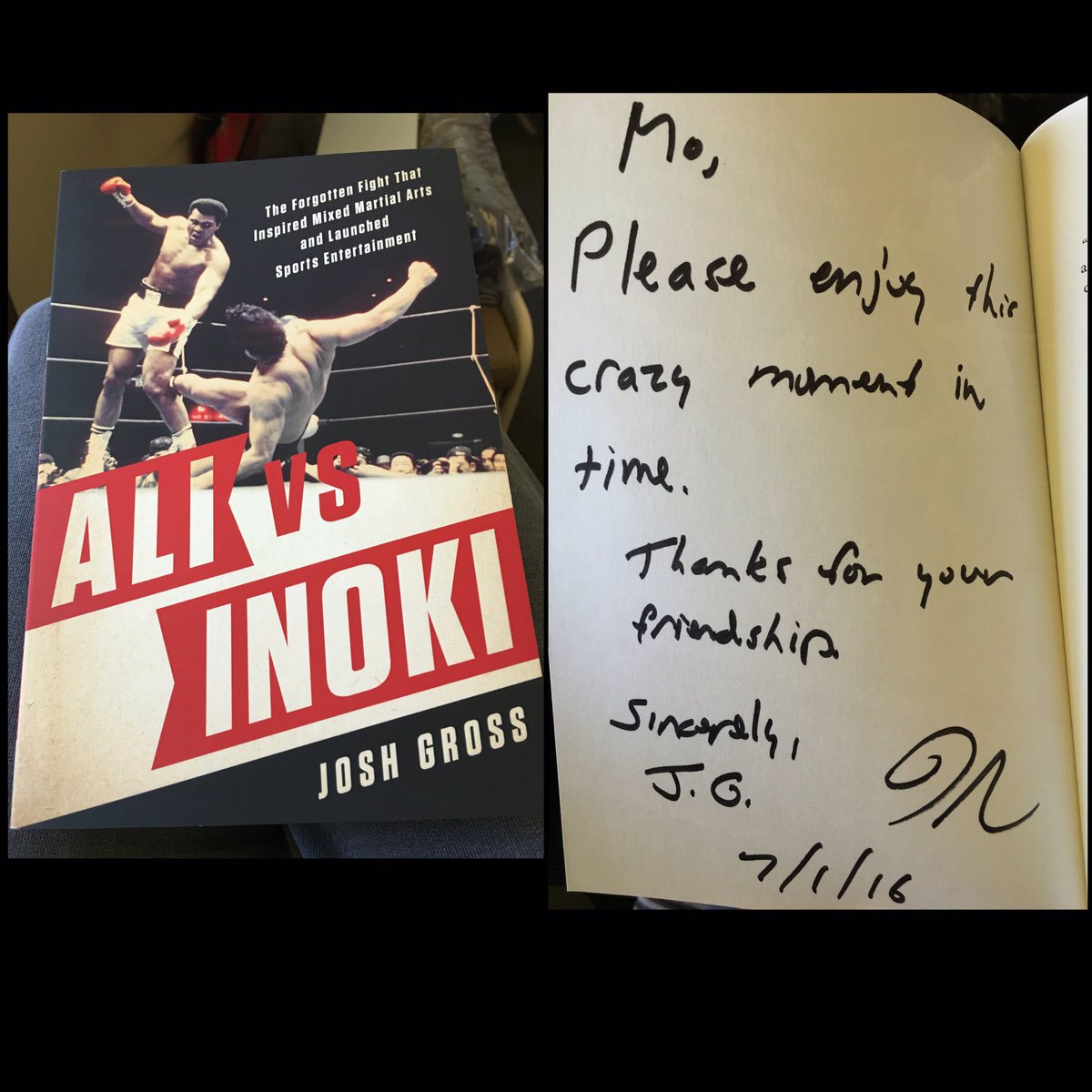 MoAlHousani's tweet photo. My companion for my trip back to Abu Dhabi. Thank you @yay_yee for the signed copy. โค๏ธ the book. #MMA #SubFighting https://t.co/XMem0UCQx9