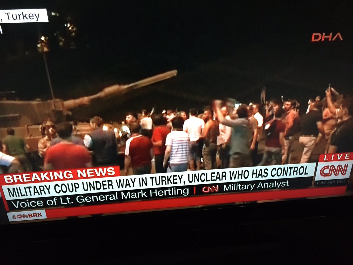 xBro7x's tweet photo. some just block tanks. 
others took them over. 
literally nobody sleeps in turkey https://t.co/Kxp0lnHK5Y