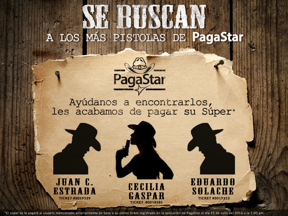 PagaStar's tweet image. ¡#YaEsQuincenaY estamos buscando a estos usuarios! Dale RT y diles que les acabamos de pagar su último Súper