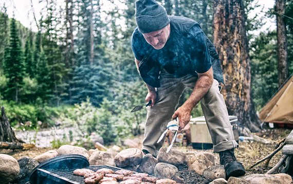 Out here we don't need amenities, just an open flame. #Carhartt