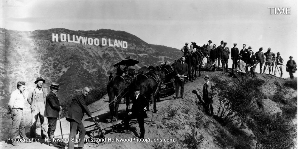 See photos of how the hollywood sign has changed over time