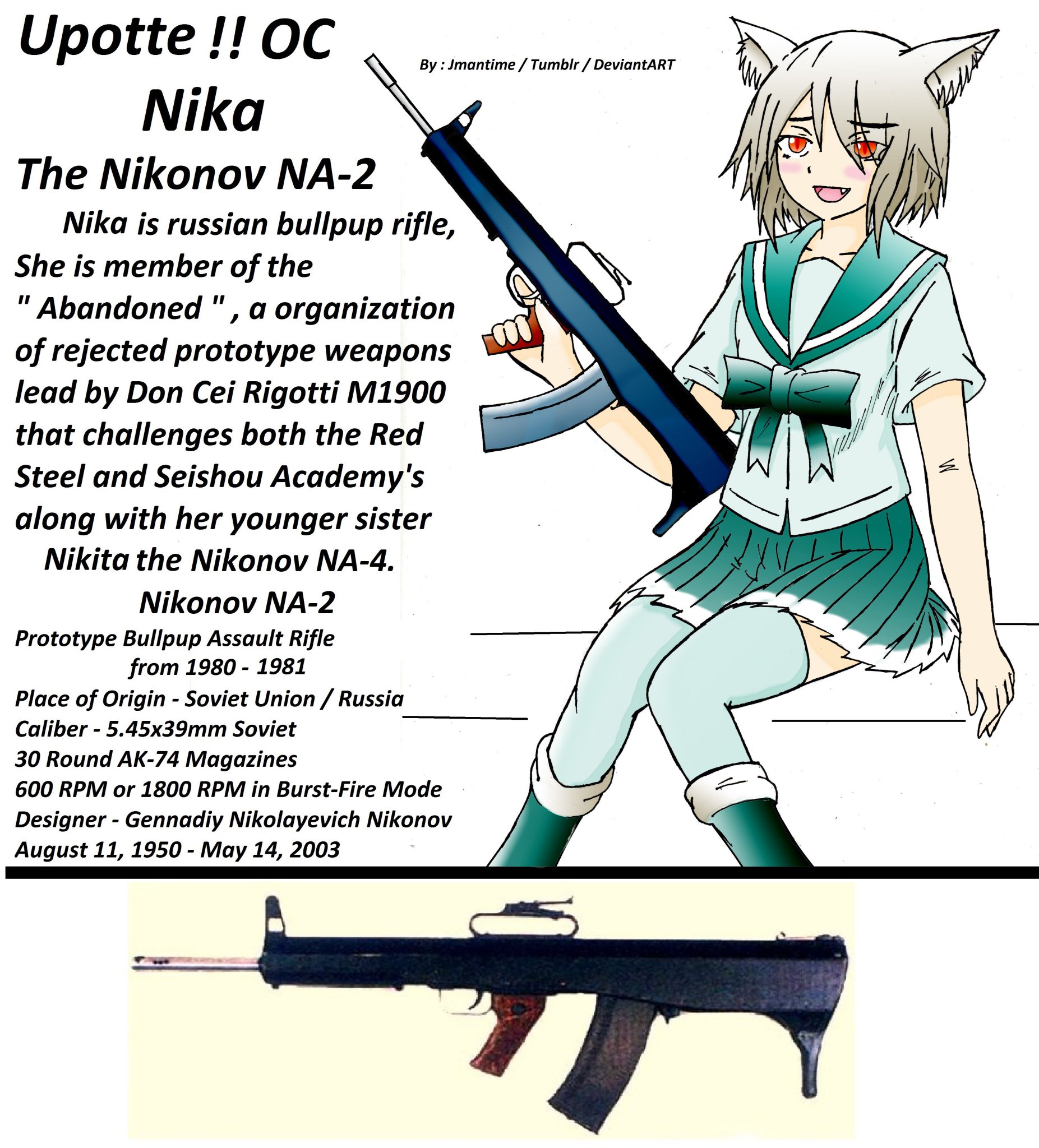 Jmantime в X: «Upotte !! Nika The Nikonov NA-2 - i should draw Cei Rigotti  M1900 anime manga art drawing girl russian t.coWo4RHKhAPR»   X