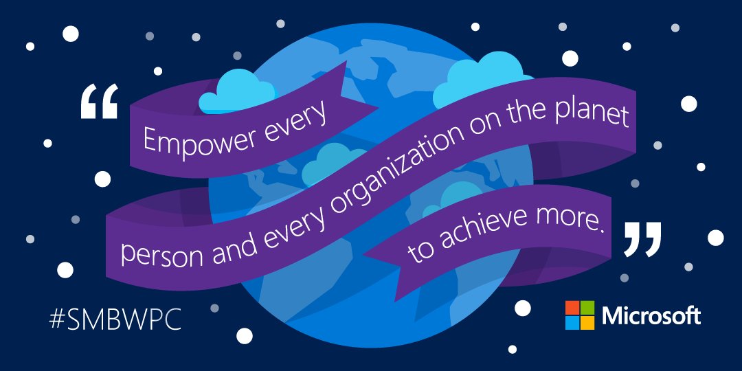 DavidSmithMSFT's tweet photo. A warm thank you to the entire #SMB #msPartner community for an incredible #WPC16: https://t.co/jplsAHZkEx #SMBWPC https://t.co/w95zsmfxaa