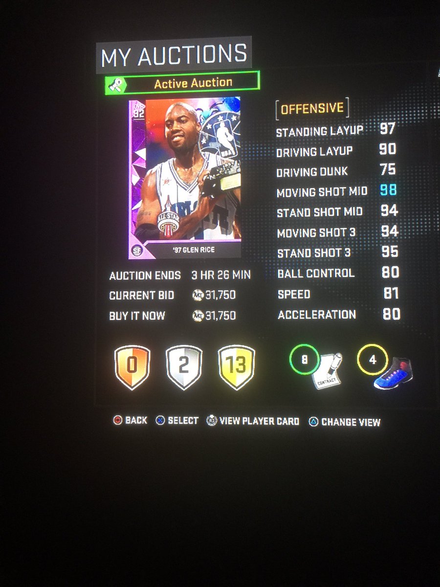 mVxClutch's tweet photo. cheapest by about 3k , help me. needs to get my moments Klay back @2KRTHub @Nba2kWagers https://t.co/zul4SwUdfb