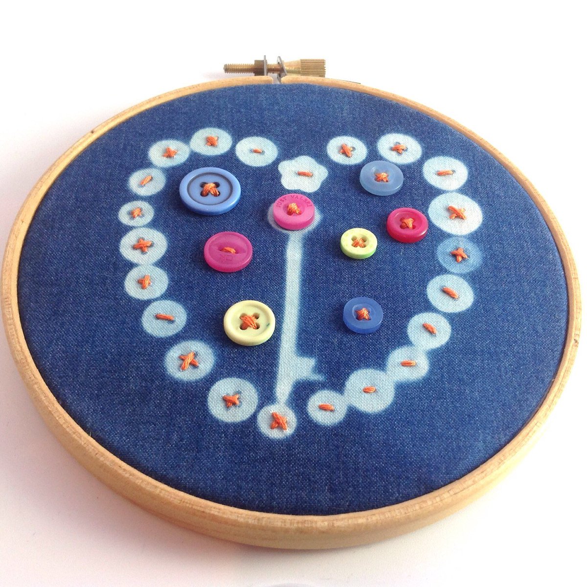 buck_lj's tweet photo. Hoop Art ~ Cyanotype Print "Key To My Heart" Button Embro… https://t.co/con6hlSnZ2 #Etsy #ButtonEmbroidery https://t.co/RoFv8eezDj