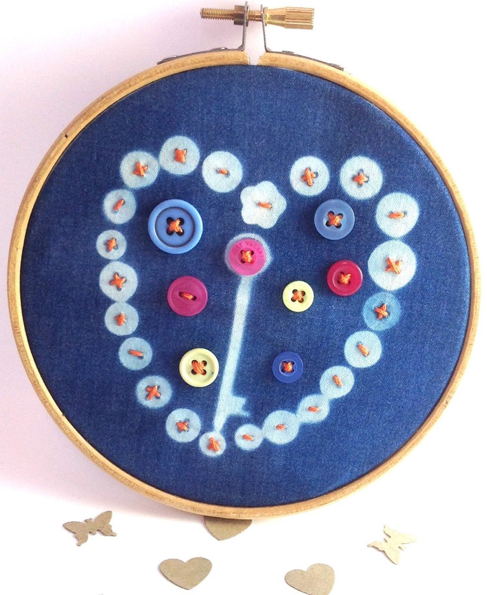 buck_lj's tweet photo. Hoop Art ~ Cyanotype Print "Key To My Heart" Button Embro… https://t.co/con6hlSnZ2 #Etsy #ButtonEmbroidery https://t.co/RoFv8eezDj