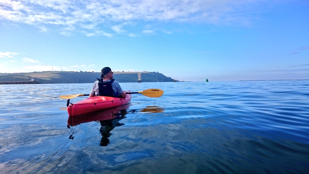 Flat calm and stunning. #Plymouth Sound #kayaking
