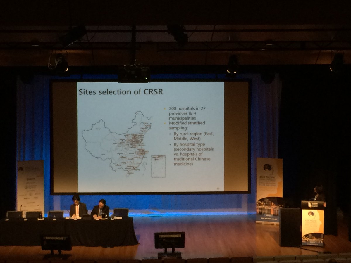Keynote Prof. Liu Liping describes monitoring of care quality in China @AustStrokeReg #APSC16