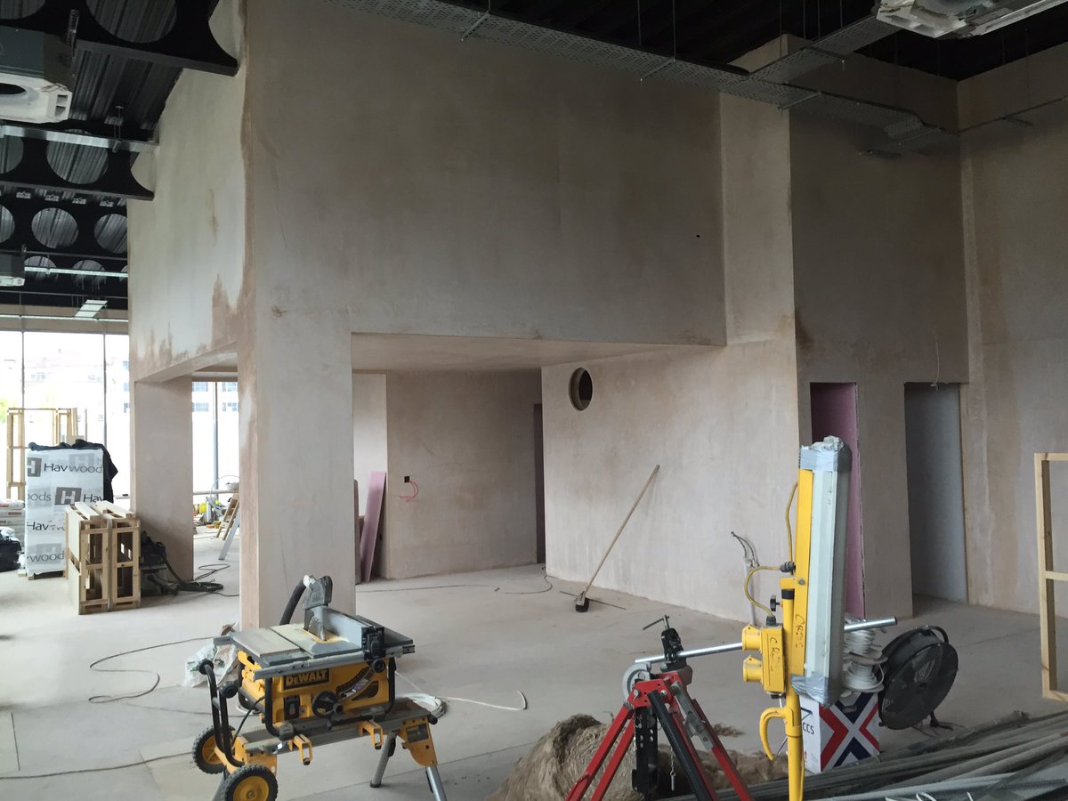 Not too long before the plasterers have finished! Need to get the painters in!