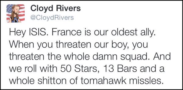 CloydRivers's tweet image. Merica.