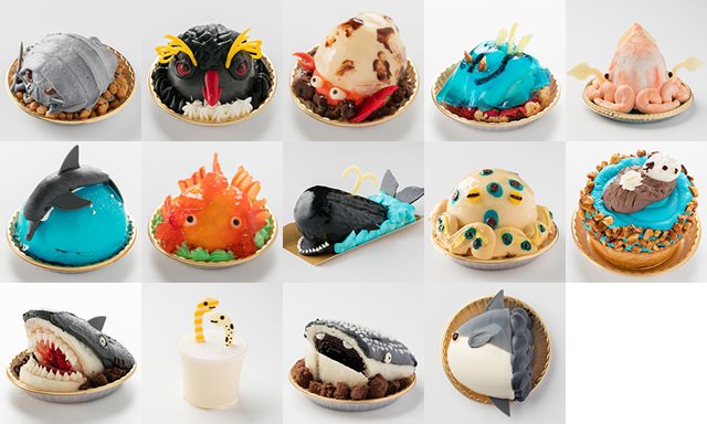 イベントチェッカー製作委員会 本日7 16 土 8 23 火 東京 東急ハンズ池袋 店に 水の中の生き物を表現したスイーツ登場 チンアナゴ ダイオウグソクムシ ヒョウモンダコ ダイオウイカ等かわいいケーキが並びます T Co Ypg7obsqg6