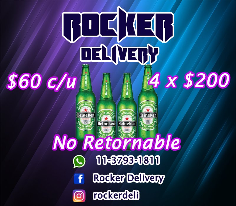 RockerDelivery's tweet photo. #Cerveza #Heineken NO Retornable de Litro $60 cada una o 4 x $200 vas a dejar pasar esta #Oferta ? #RockerDelivery https://t.co/oqKXOUtdZe