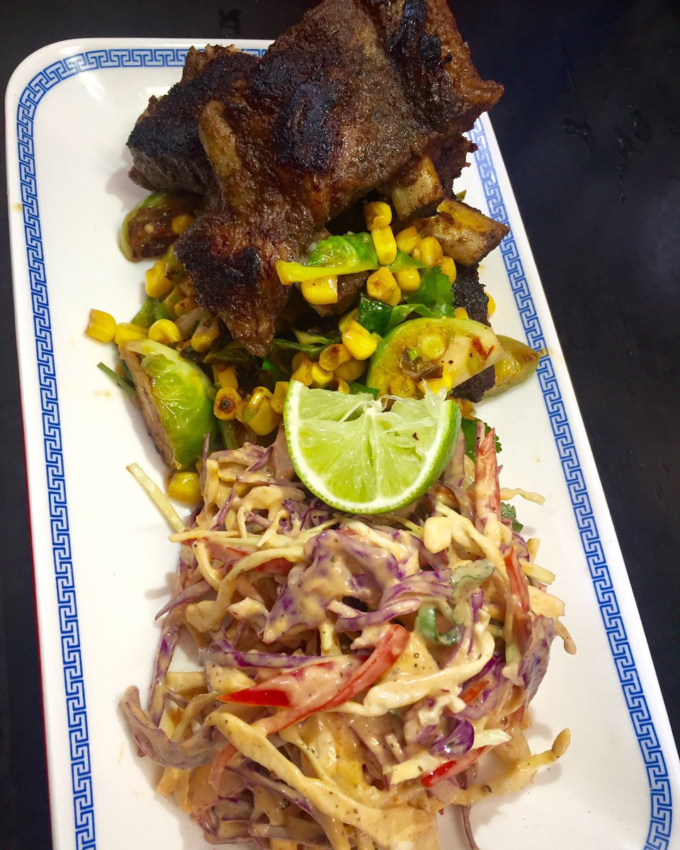 Jerk glazed beef ribs with butter corn, Brussel sprouts chipotle and tortillas!
<a href="/TravelVictoria/">Travel Victoria</a> <a href="/qftravelinsider/">Qantas Travel Insider</a>