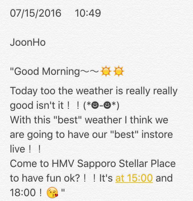 shuffle_int's tweet photo. @joonho_suf
#BEESHUFFLE #zepp #sapporo #freeconcert #today #hmv #stellarplace https://t.co/9qzG2PTnE8