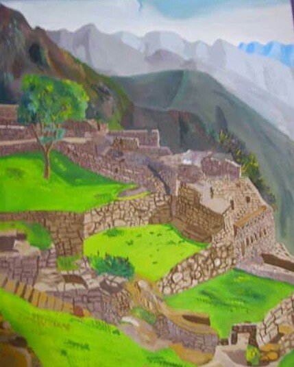 RichardUrbinar's tweet photo. Ciudad de Machu Pichu #arte #oleo #ur83 #pintura #paint #painting #dibujo #paisaje #Barcelona #Anzoategui #Venezuela https://t.co/r1yiOA1o4K