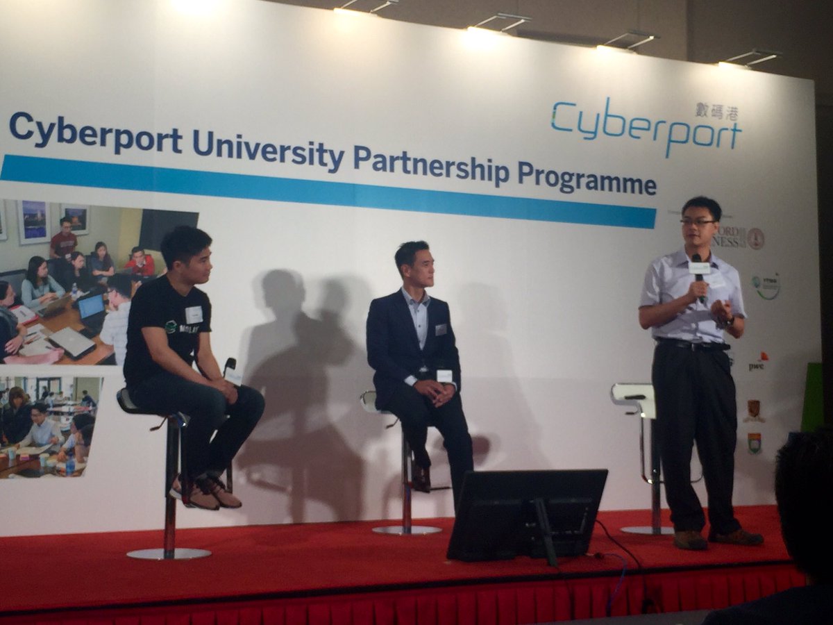 MarcEntwistle's tweet photo. "Have something tangible to demo" #MindLayer and #Authpaper sharing alumni experience at @cyberport_hk #CUPP https://t.co/QEFW7AucW1
