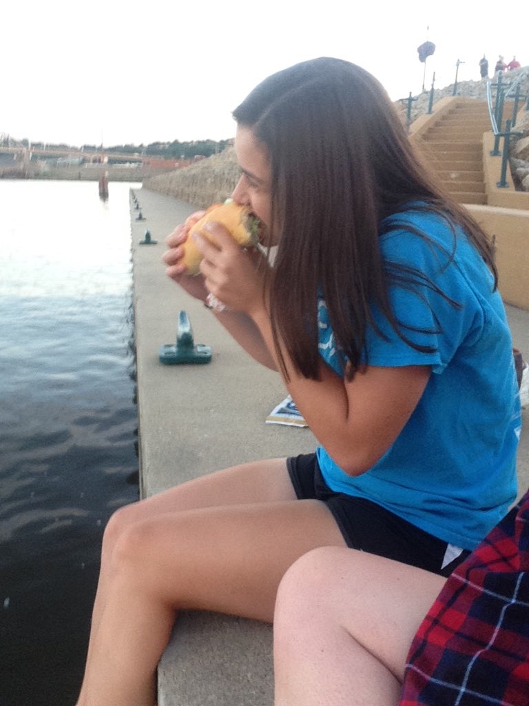 Kdevss's tweet photo. "I just want someone to look at me the way Marjie looks at her sandwich." @justmarjthings https://t.co/bT0DsvTeLQ