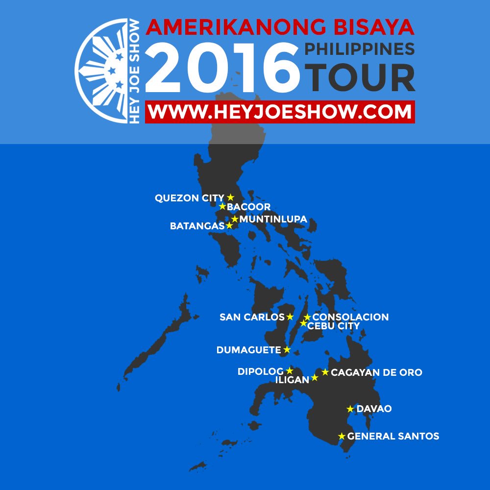 TOUR DATES &amp; LOCATIONS NOW AVAILABLE AT: heyjoeshow.com/tour