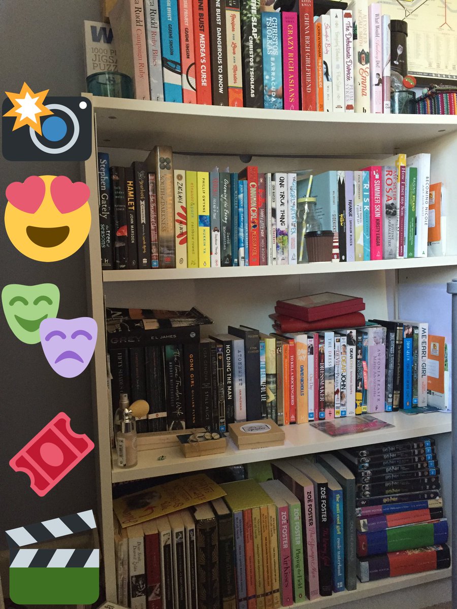 Miffta80's tweet photo. Today I rearranged my bookshelves. Can you spot your favourite? #bookshelfie #loveozlit #loveozya #YASquad2016 https://t.co/0VOEhKX7R1