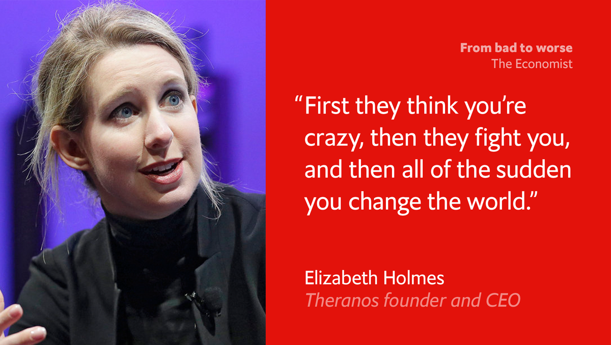 TheEconomist's tweet photo. Theranos’s fortunes worsen again https://t.co/87w0lmvtfd https://t.co/s4qvfyg7LT