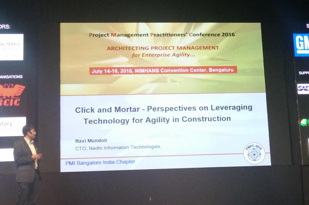 iamleelac's tweet photo. @PMIBangalore #PMPC16
A perspective on tech enabled agile construction - session by Ravi and Hariharan begins https://t.co/e9C1HUUa9E